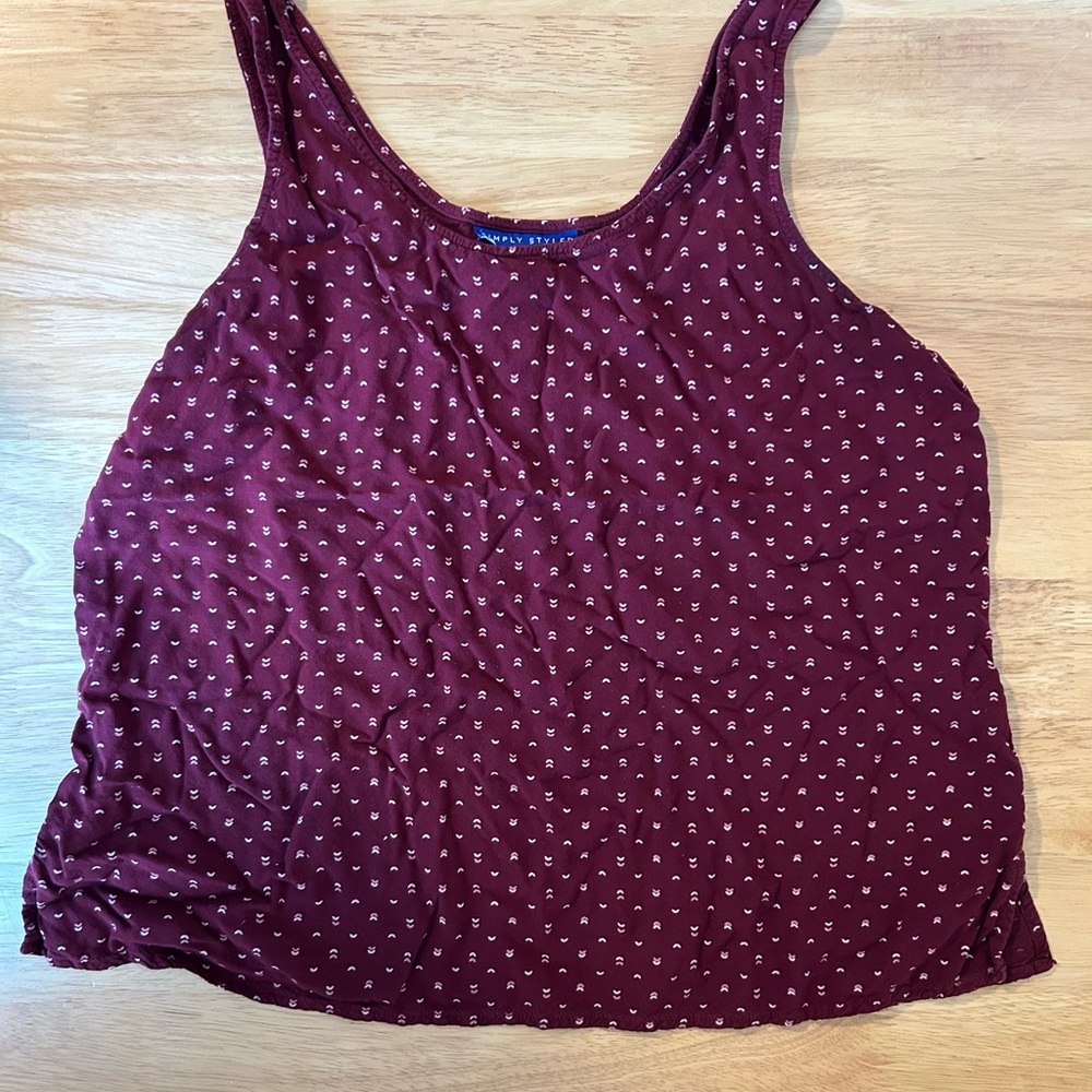 Simply Styled Maroon Tank Top